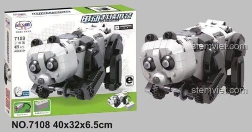 Winner 7108 Bộ đồ chơi Gấu trúc Máy Móc, Đồ chơi mô hình Gấu trúc, Đồ chơi lắp ghép Gấu trúc, 427 mảnh, Tương thích LEGO®, Cho bé 6+ tuổi, Màu trắng đen, Động cơ pin có sẵn, Động cơ pin cần mua thêm, Đầu có thể xoay, Chân tay có thể bắt chước tư thế bò, Giá tốt, Chất lượng cao, Khéo léo ngón tay, Phối hợp tay mắt, Quan sát, Sáng tạo ý tưởng, Tập trung chi tiết, Tư duy logic, Kiên nhẫn, Kiên trì, Giải quyết vấn đề