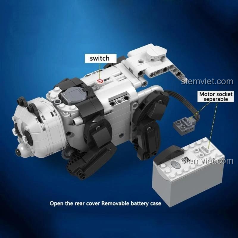 Winner 7108 Bộ đồ chơi Gấu trúc Máy Móc, Đồ chơi mô hình Gấu trúc, Đồ chơi lắp ghép Gấu trúc, 427 mảnh, Tương thích LEGO®, Cho bé 6+ tuổi, Màu trắng đen, Động cơ pin có sẵn, Động cơ pin cần mua thêm, Đầu có thể xoay, Chân tay có thể bắt chước tư thế bò, Giá tốt, Chất lượng cao, Khéo léo ngón tay, Phối hợp tay mắt, Quan sát, Sáng tạo ý tưởng, Tập trung chi tiết, Tư duy logic, Kiên nhẫn, Kiên trì, Giải quyết vấn đề