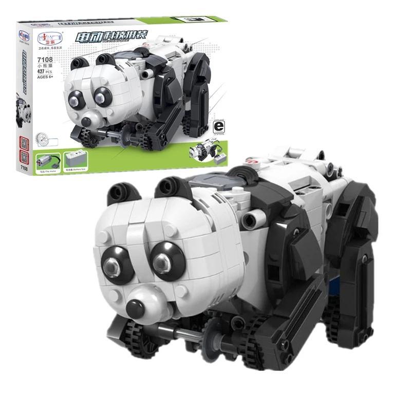 Winner 7108 Bộ đồ chơi Gấu trúc Máy Móc, Đồ chơi mô hình Gấu trúc, Đồ chơi lắp ghép Gấu trúc, 427 mảnh, Tương thích LEGO®, Cho bé 6+ tuổi, Màu trắng đen, Động cơ pin có sẵn, Động cơ pin cần mua thêm, Đầu có thể xoay, Chân tay có thể bắt chước tư thế bò, Giá tốt, Chất lượng cao, Khéo léo ngón tay, Phối hợp tay mắt, Quan sát, Sáng tạo ý tưởng, Tập trung chi tiết, Tư duy logic, Kiên nhẫn, Kiên trì, Giải quyết vấn đề