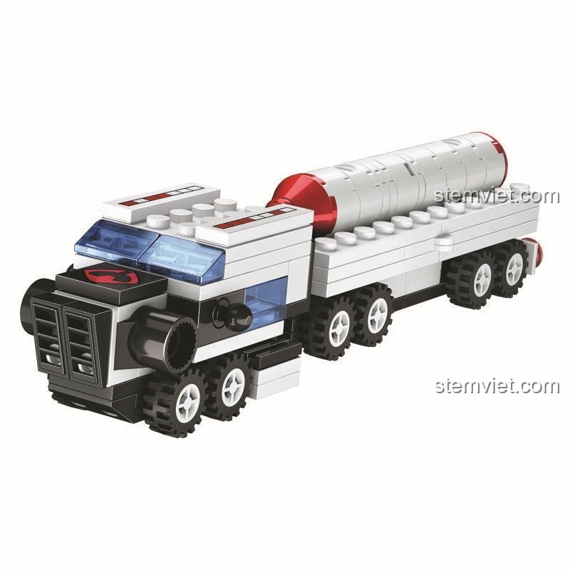 Xe tải mang tên lửa Winner 8024A bộ lắp ghép 109 chi tiết cho bé trai 6 tuổi