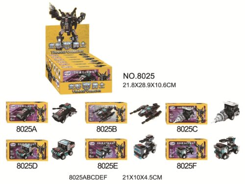 Hộp sản phẩm bộ đồ chơi biến hình robot 6 trong 1 Winner 8025C