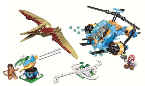 Bộ lắp ghép Trực thăng Bắt Rồng Kỷ Jura Winner 8049 với khủng long Pteranodon và 3 minifigures, đồ chơi lắp ráp cho bé trai 6 tuổi giá tốt.