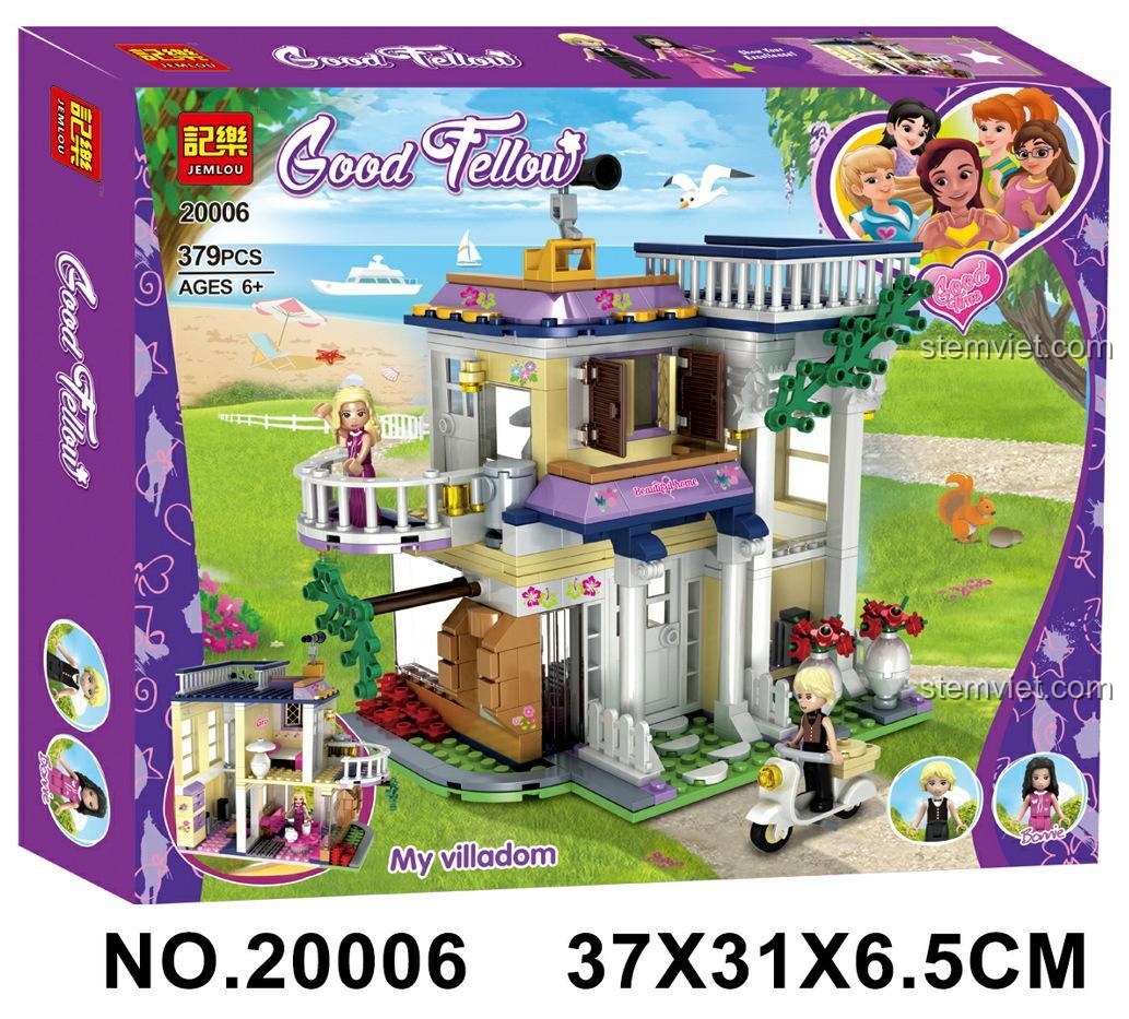 Hộp đồ chơi lắp ráp Biệt thự Mơ Ước JEMLOU 20006, bộ xếp hình cho bé gái 6 tuổi, giá tiết kiệm.