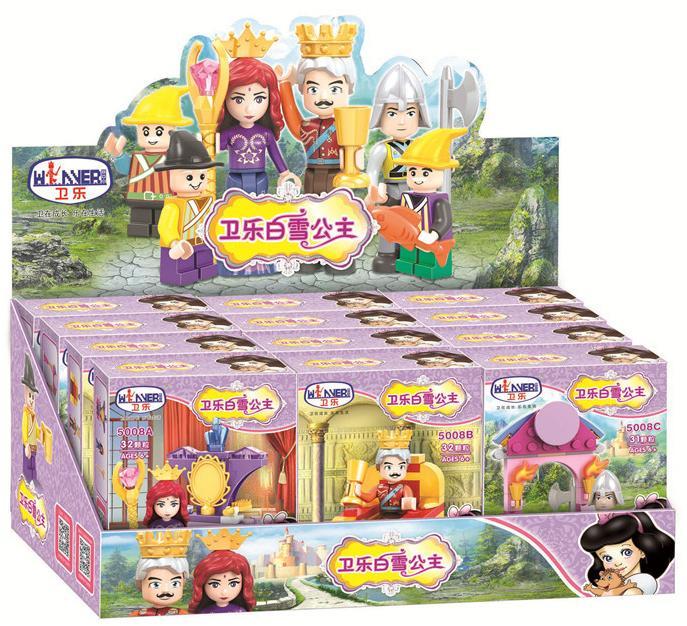 Bộ lắp ghép Winner JEMLOU 5008C Bạch Tuyết và 7 chú lùn, hộp sản phẩm đầy đủ 6 cảnh cổ tích, đồ chơi mô hình cho bé gái 6 tuổi, giá tốt.