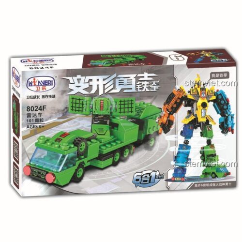 Hộp sản phẩm Robot Biến Hình 6 trong 1 - Chiến Thần Uy Lực