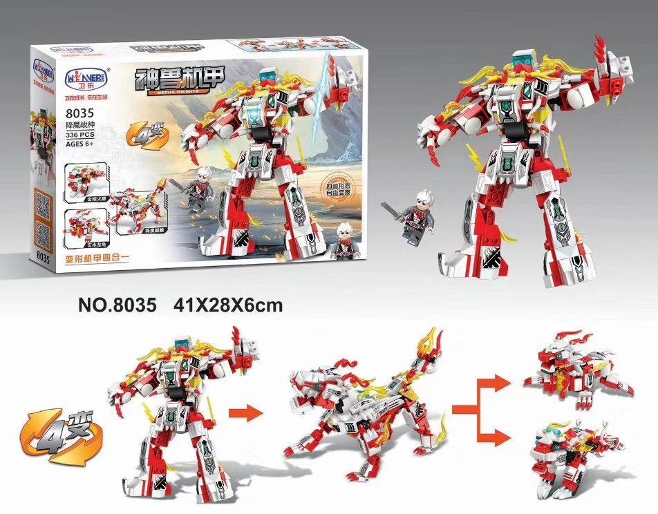 Bộ đồ chơi Winner JEMLOU 8035 Robot Thần Thú Chiến Thần Giáng Ma 336 mảnh ghép cho bé trai 6 tuổi, giá tốt