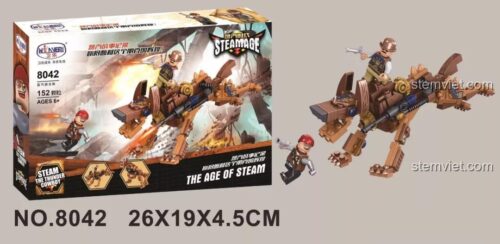 Bộ lắp ráp Winner JEMLOU 8042 Chó Máy Hơi Nước Steampunk với 2 minifigure, đồ chơi mô hình cho bé trai 6 tuổi, giá tốt