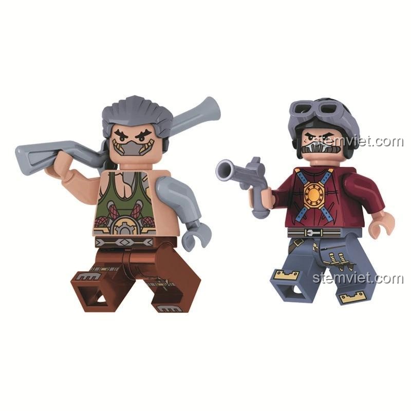Hai minifigure đi kèm bộ lắp ghép 8046, nhân vật phiêu lưu thời hơi nước.