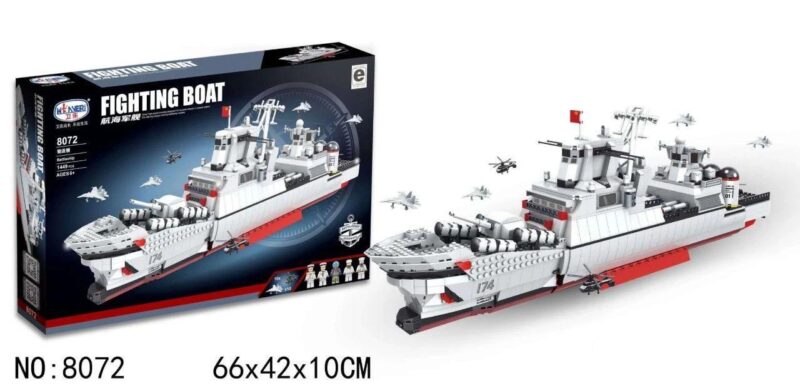 Bộ đồ chơi Tàu chiến Winner JEMLOU 8072 Khu trục hạm 1449 mảnh ghép, có hộp, kèm máy bay và trực thăng, cho bé trai 6 tuổi, giá tốt