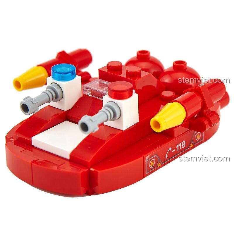 Mô hình xe tăng cứu hỏa từ WISE BLOCK Xe cứu hỏa đa năng, bộ đồ chơi chất lượng cao.