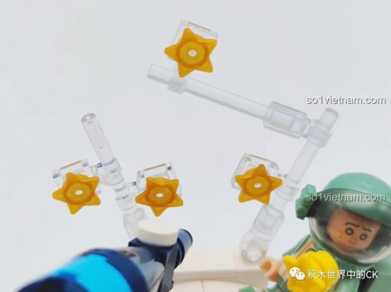 Bộ lắp ghép Mô hình phi hành gia WISE BLOCK HA390213, chi tiết kính thiên văn màu xanh dương, cho bé 6 tuổi, chất lượng cao.