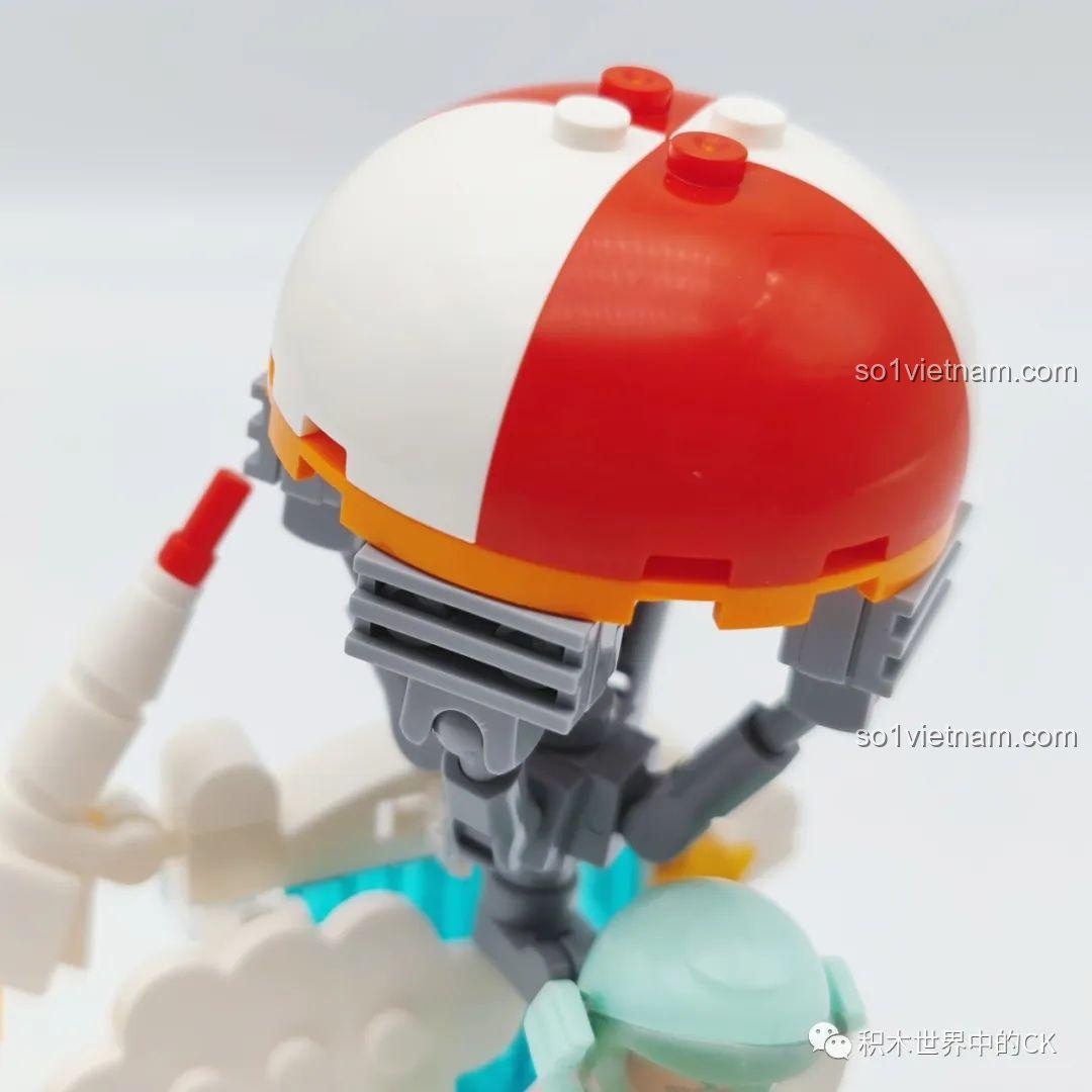 Bộ lắp ghép Mô hình phi hành gia WISE BLOCK HA390213, chi tiết tên lửa nhỏ trong mô hình Space Landing, cho bé 6 tuổi, chất lượng cao.
