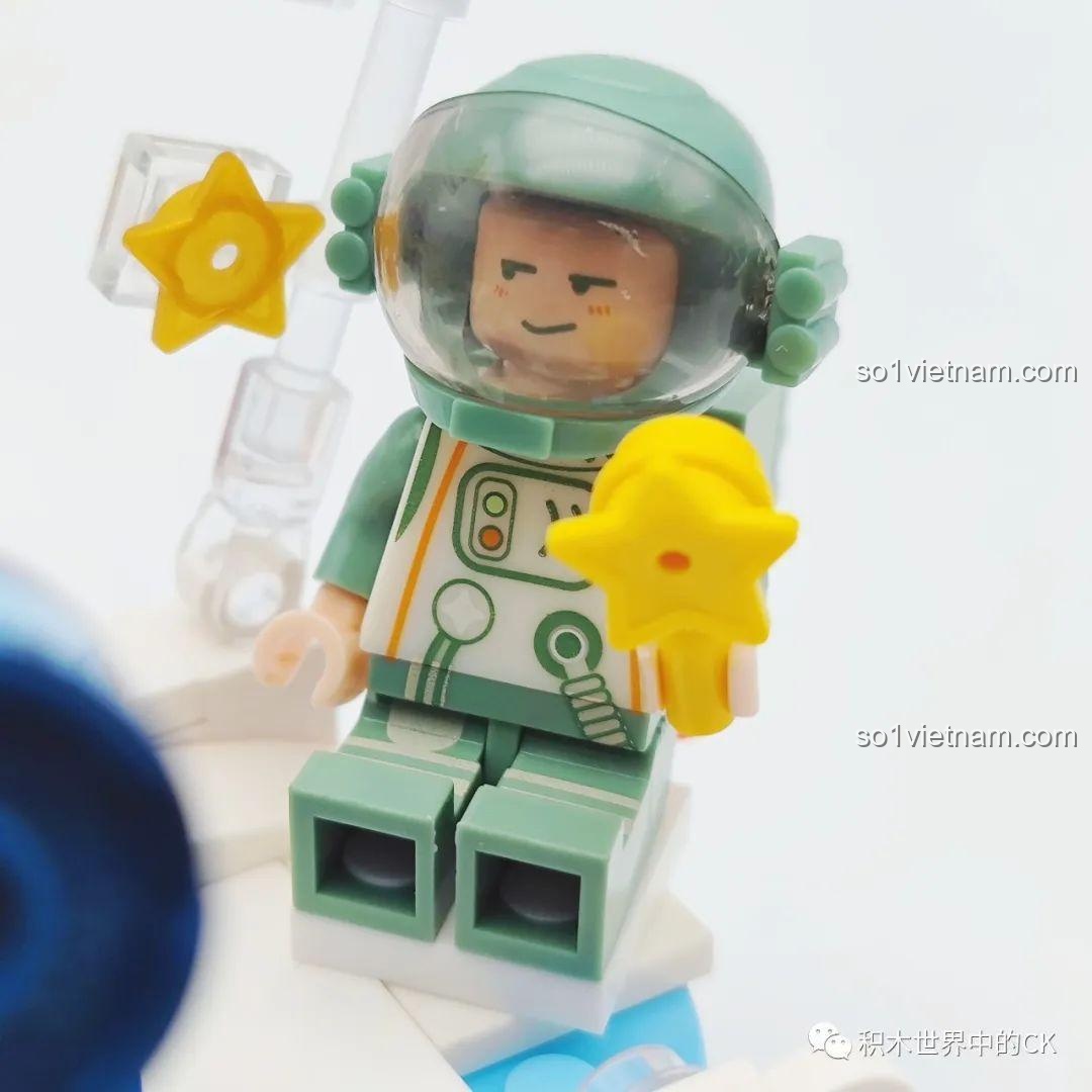 Mô hình phi hành gia AULDEY HA390213, mô hình Stargazing với phi hành gia xanh lá và kính thiên văn, cho bé 6 tuổi, giá tốt.