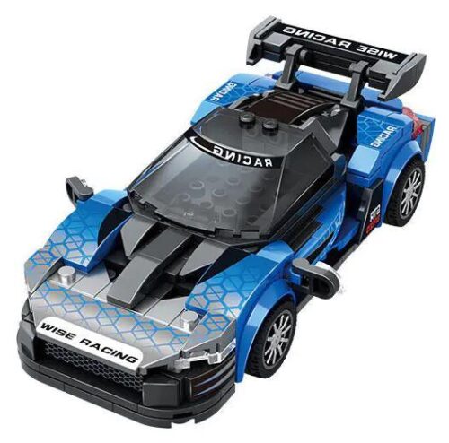 Mô hình xe đua điều khiển từ xa McLaren Night Shadow màu xanh, có đèn LED, Wise Block HA389171