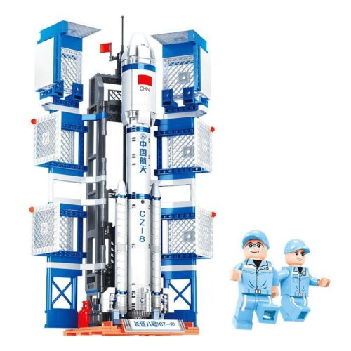 Bộ lắp ghép Tên lửa đẩy Trường Chinh 8 HA390083 từ WISE BLOCK, mô hình chi tiết có bệ phóng và 2 phi hành gia, đồ chơi lắp ráp cho bé trai 8 tuổi, giá tốt.