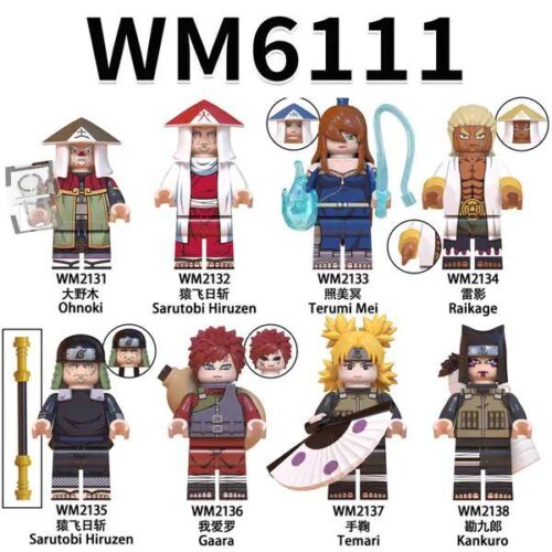 Bộ đồ chơi Gaara WM2136, đồ chơi mô hình Gaara (Naruto) chi tiết cao, bộ lắp ghép Nhân vật Gaara cho bé trai 6 tuổi, giá tốt