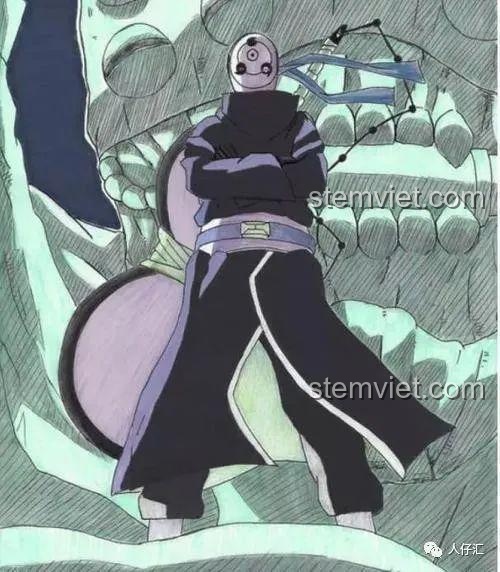 Minifigure Uchiha Obito WM2081, đồ chơi mô hình Naruto WM2081, nhân vật Akatsuki WM2081 với áo choàng và mặt nạ độc đáo.