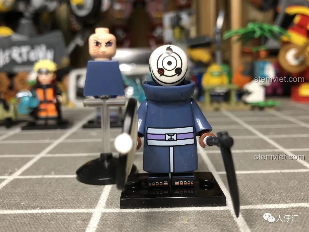 Minifigure Uzumaki Naruto WM2082, bộ đồ chơi Minifigures Naruto, nhân vật Naruto với hiệu ứng Rasengan và áo choàng vải.