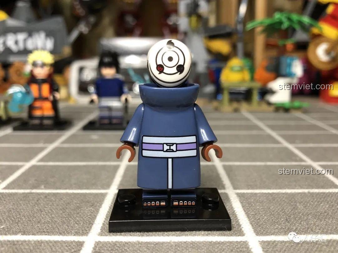 Minifigure Hatake Kakashi WM2084, bộ lắp ghép WM, nhân vật Naruto với hiệu ứng Chidori và trang phục ninja.