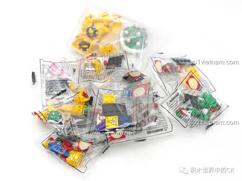 Các túi nhựa chứa minifigure Bowser WM2292 và các nhân vật khác trong series Super Mario. Sản phẩm chất lượng cao, giá tốt.