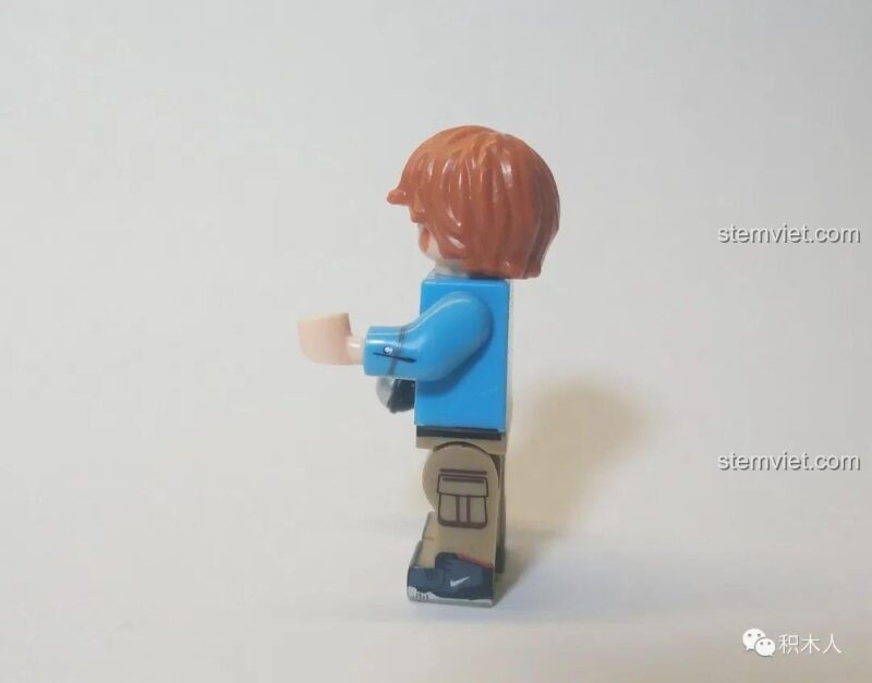 WM987 Bộ lắp ghép Minifigure Ed Sheeran WM990, minifigure Ed Sheeran áo khoác xanh jean, chi tiết giày Nike, set đồ chơi Ed Sheeran