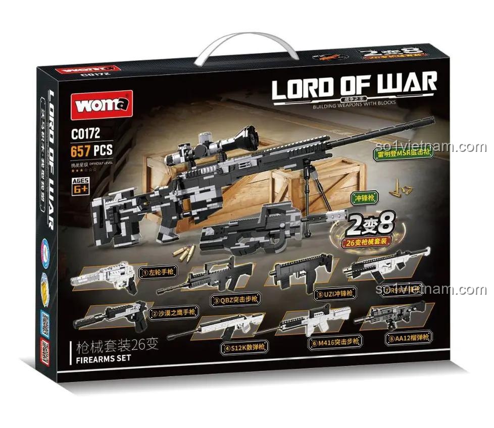 Hộp đồ chơi mô hình WOMA C0172 Súng Đồ Chơi Biến Hình, mô hình súng lắp ghép đa năng cho bé trai 6 tuổi, chất lượng cao