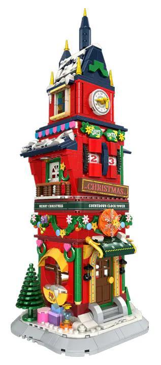 Mô hình Tháp Đồng Hồ Đếm Ngược Đêm Giáng Sinh WOMA C0275, bộ đồ chơi lắp ghép kiến trúc Giáng Sinh cho bé 6 tuổi, 1004 mảnh ghép