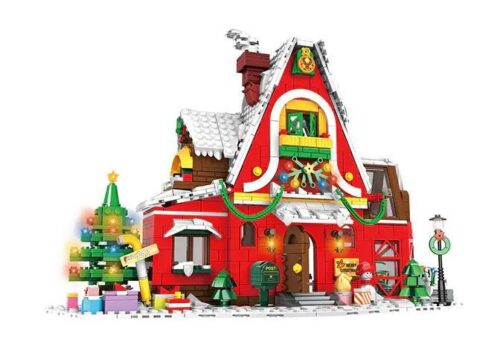 Mô hình Ngôi nhà Giáng sinh WOMA C0276 với cây thông Noel và đèn LED