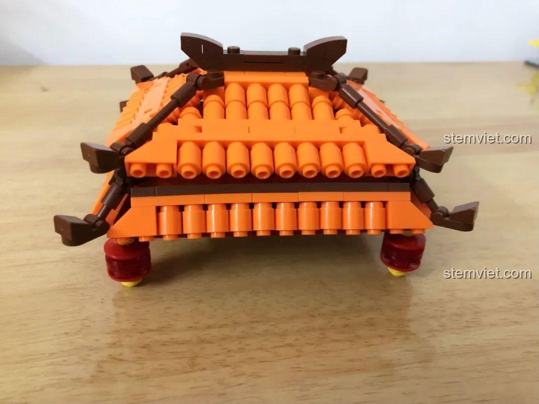 Mái nhà hoàn thiện của mô hình kiến trúc Trung Hoa WOMA C0340.