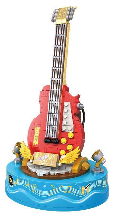 Bộ lắp ghép hộp nhạc đàn guitar điện WOMA C0365, món đồ chơi mô hình sáng tạo cho bé 6 tuổi, giá rẻ.