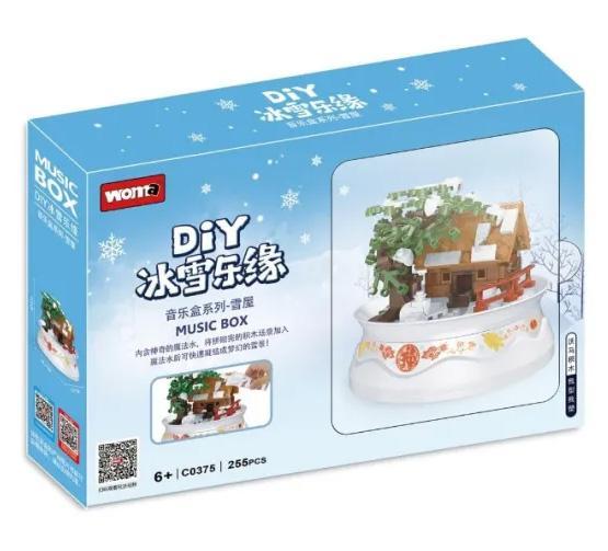 Bộ lắp ghép Ngôi nhà tuyết hộp nhạc WOMA C0375, đồ chơi mô hình nhà tuyết có nhạc cho bé gái 6 tuổi, giá tốt.