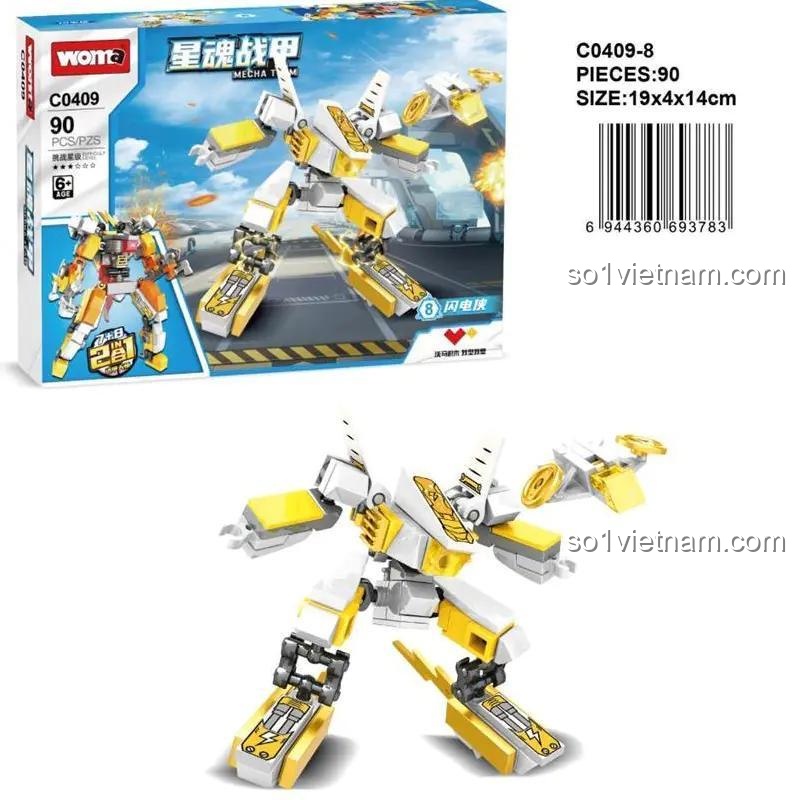Đồ chơi mô hình C0409, Robot chiến đấu 0409, Mô hình robot WOMA cho bé trai 6 tuổi
