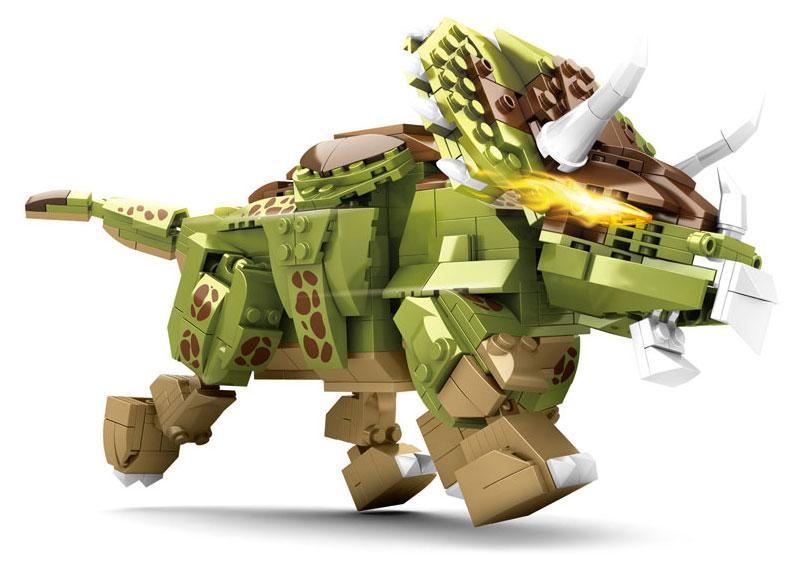 Bộ lắp ghép khủng long ba sừng Triceratops WOMA C0451 cho bé trai 6 tuổi, mô hình chi tiết, giá rẻ.