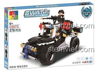 Hộp sản phẩm Xe Cảnh Sát SWAT Corps WOMA C0573