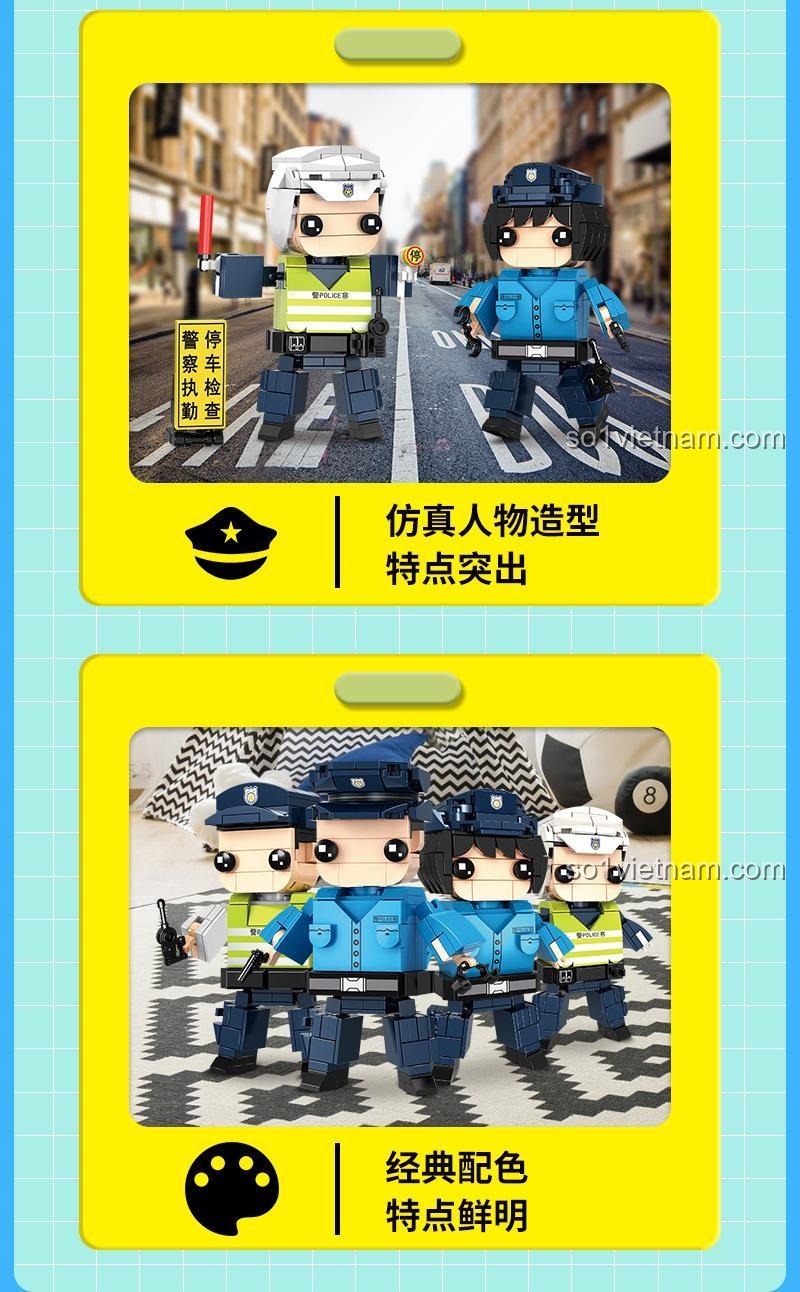 Kích thước mô hình cảnh sát tuần tra WOMA C0612-4, cao 12.3cm, rộng 5.2cm, dài 7.2cm, đồ chơi mô hình cho bé 6 tuổi