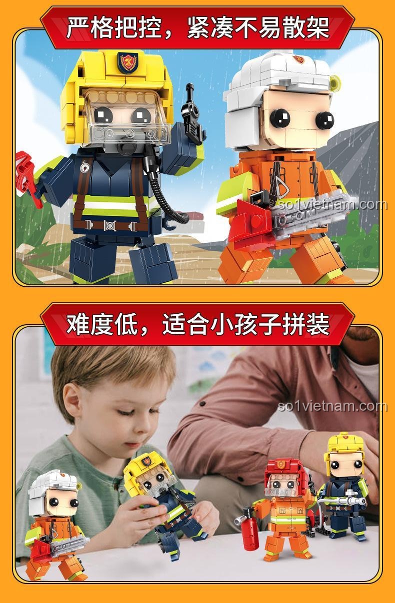 Bé trai 6 tuổi đang chơi bộ đồ chơi WOMA C0661, thể hiện độ khó thấp, phù hợp trẻ em lắp ráp, chất lượng cao, giá tốt.