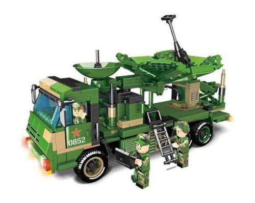 Bộ lắp ghép WOMA C0852 Xe Radar Chống Ổn Định YLC20 giá tốt cho bé trai 6 tuổi, mô hình quân sự chân thực với radar xoay được.