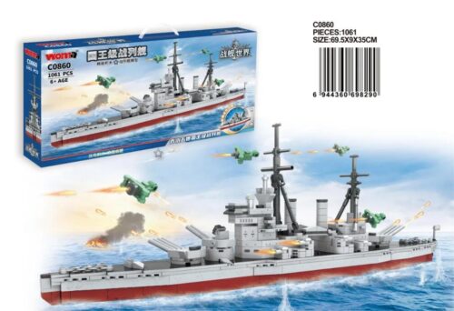 Bộ lắp ghép WOMA C0860 Mô hình Tàu Chiến Hạm George V 1061 mảnh cho bé trai 6 tuổi, chất lượng cao, giá tốt.