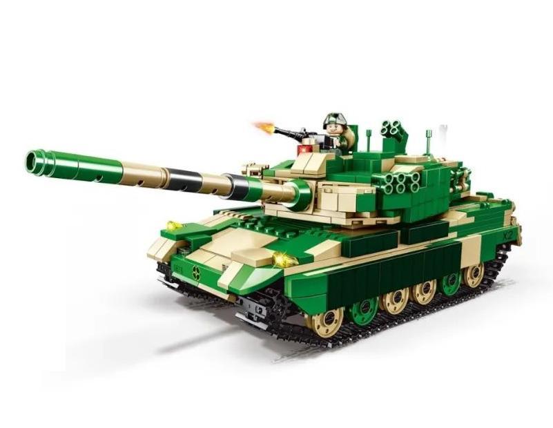 Hộp đồ chơi xếp hình WOMA C0878 mô hình xe tăng Báo Đen K2, gồm 795 mảnh ghép, quà tặng cho con trai.