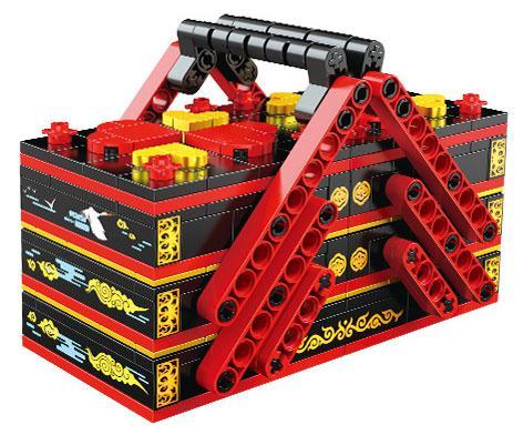 Mô hình bộ lắp ghép WOMA C9125 Hộp đựng đồ kiểu giỏ xách cổ trang cho bé gái 6 tuổi