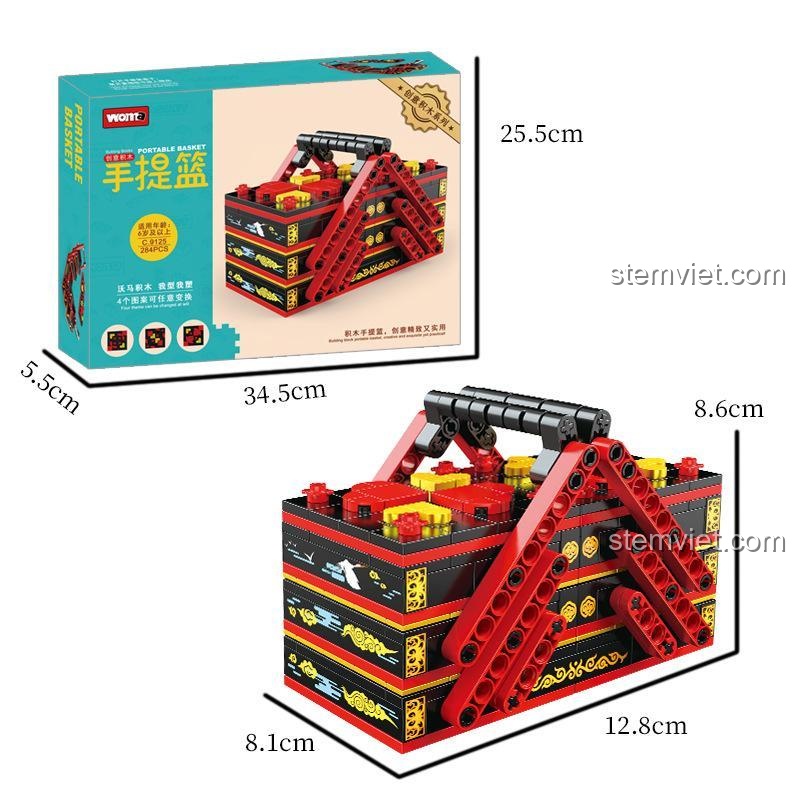 Kích thước thực tế của đồ chơi mô hình WOMA C9125 và hộp sản phẩm, một lựa chọn giá tốt