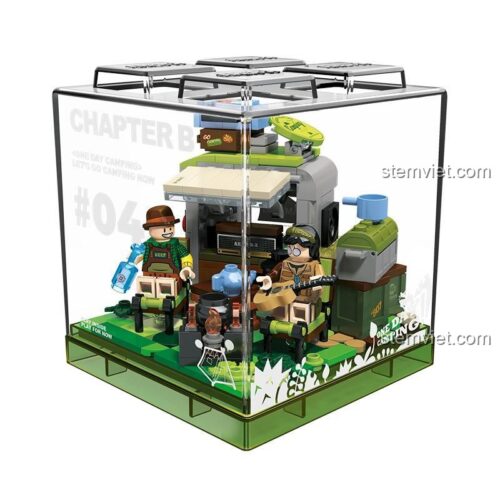 X砖区 AREA-X AX0087 Bộ đồ chơi cắm trại Kỳ nghỉ cuối tuần, 2 minifigures, Tương thích LEGO®, Độ tuổi 6+, Màu xanh lá, trắng, nâu, Phối hợp tay mắt, Quan sát, Sáng tạo ý tưởng, Tập trung chi tiết, Tư duy hệ thống, Giá tốt