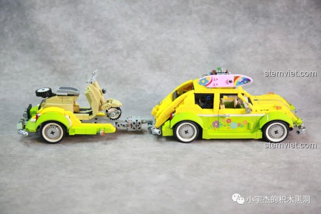 Toàn bộ xe Beetle và rơ moóc được kết nối với nhau. Đánh giá SEMBO 701962.