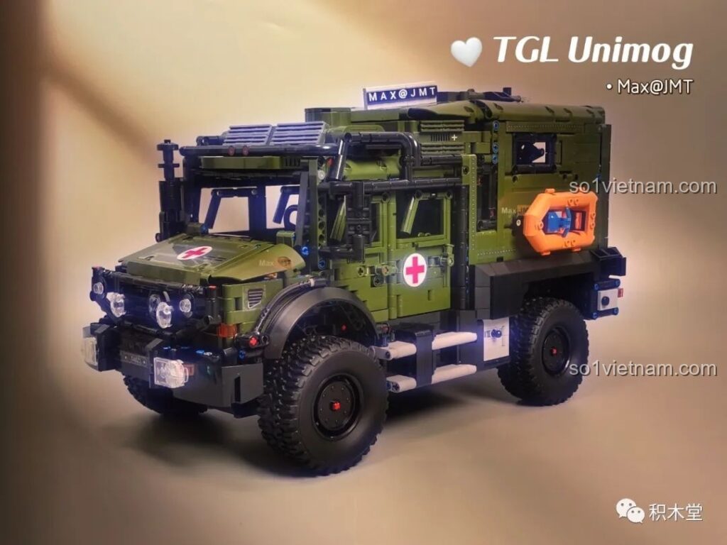 Xe Cứu Hộ Unimog T4023 Taigaole phiên bản hoàn thiện, nhìn từ phía trước bên phải