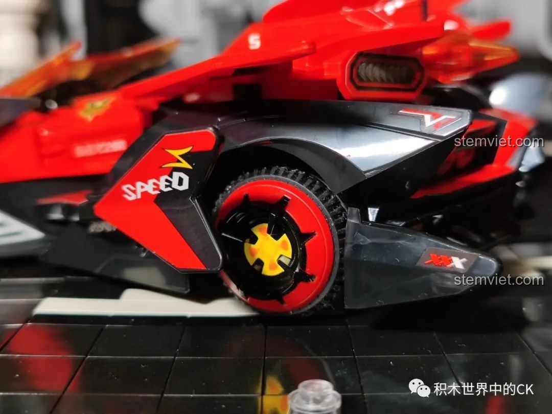 Sách hướng dẫn và thẻ quà tặng xe đua QQ Phi Xa S-Phá Hiểu Giả 74034, review bộ lắp ráp Enlighten.