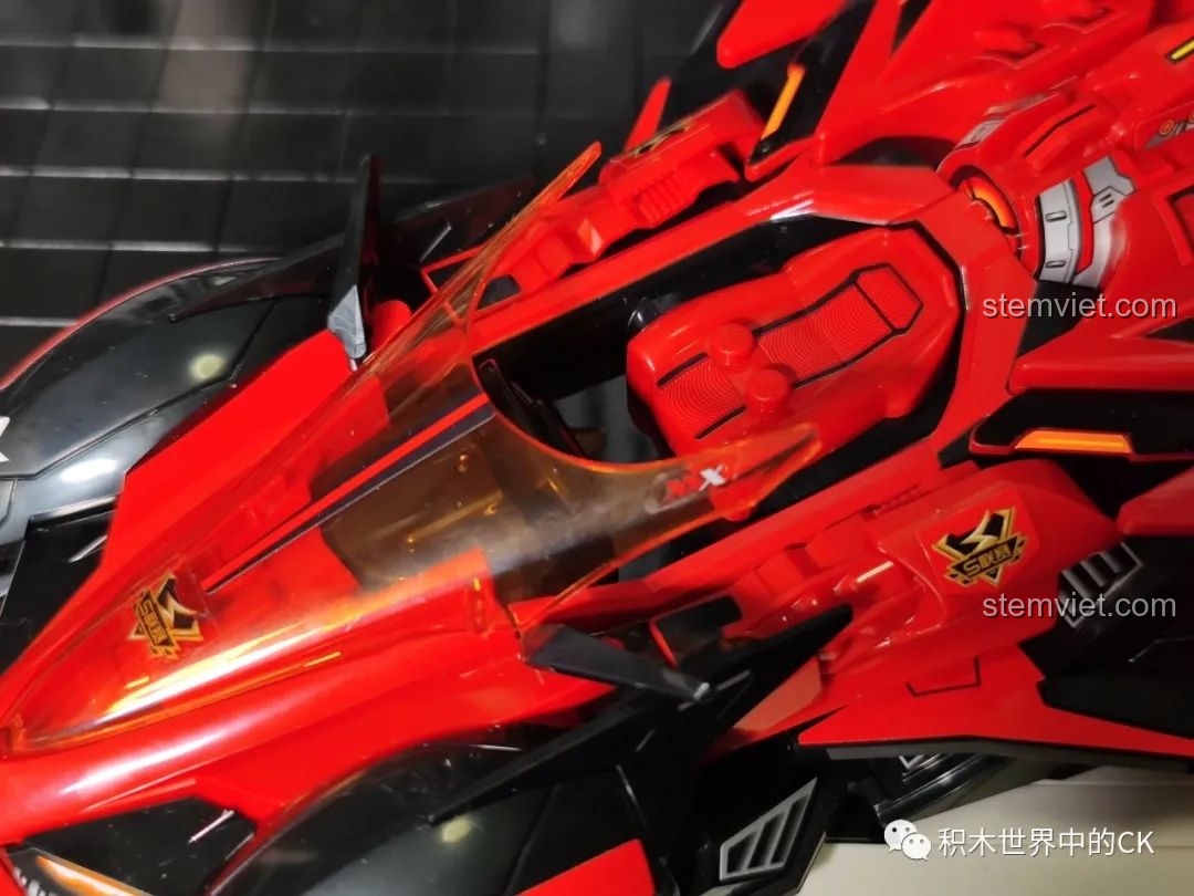 Nội dung bên trong hộp xe đua QQ Phi Xa S-Phá Hiểu Giả 74034, unboxing đồ chơi lắp ráp Enlighten.