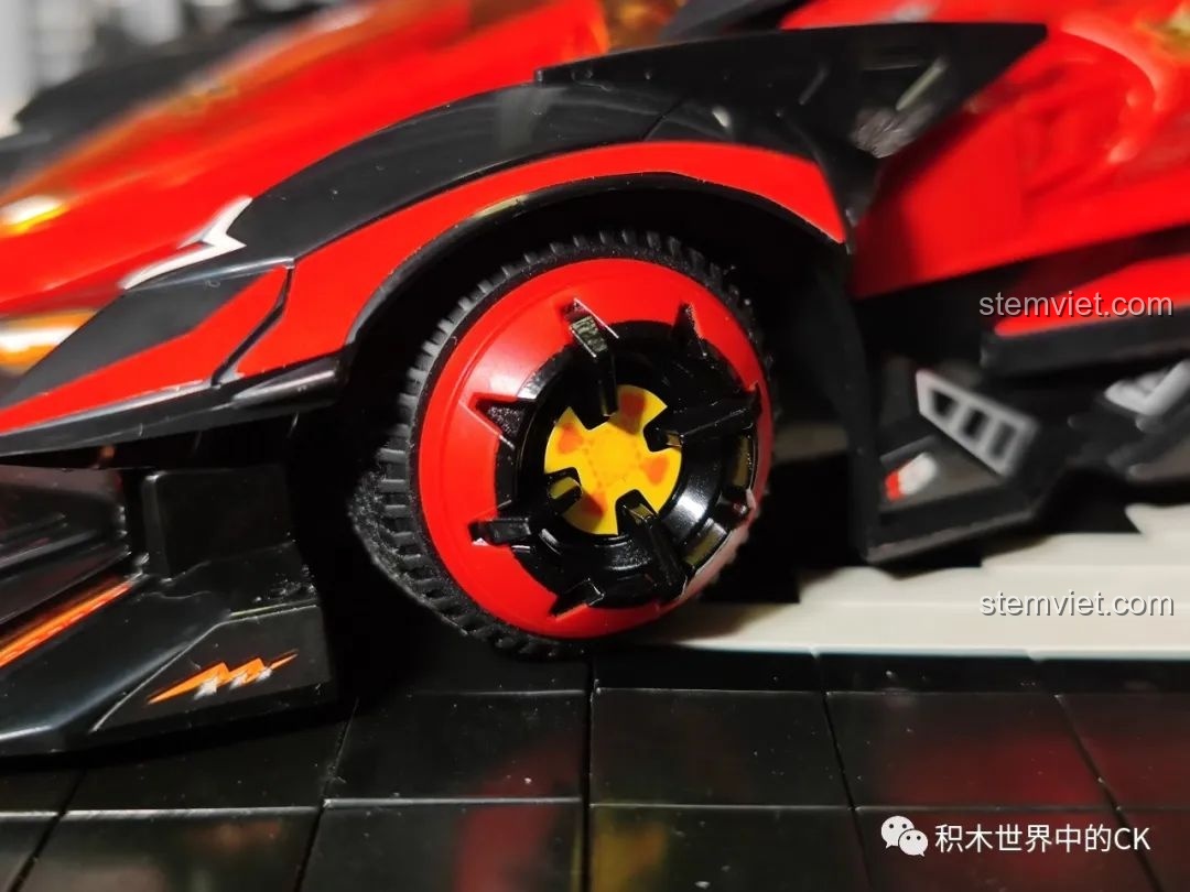 Nội dung bên trong hộp xe đua QQ Phi Xa S-Phá Hiểu Giả 74034, unboxing đồ chơi lắp ráp Enlighten.