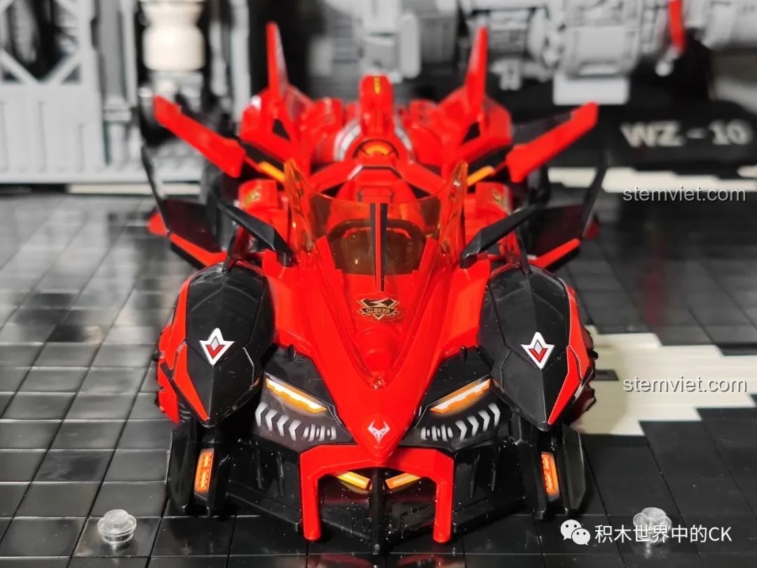 Chi tiết đầu xe đua QQ Phi Xa S-Phán Quyết Giả 74031, đồ chơi lắp ráp cho trẻ 8 tuổi.