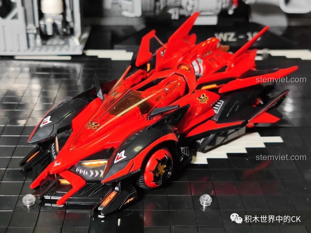 Góc nhìn tổng thể xe đua QQ Phi Xa S-Phán Quyết Giả 74031, review đồ chơi lắp ráp Enlighten.