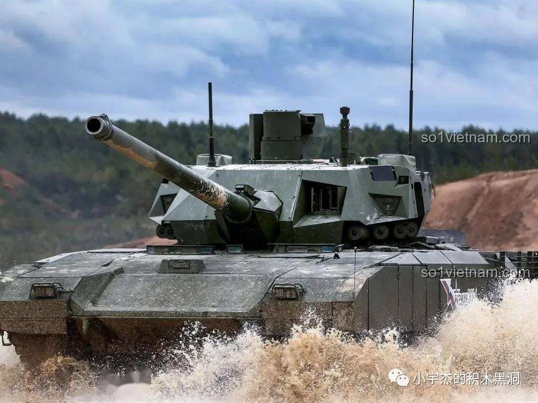 Hình ảnh xe tăng chiến đấu chủ lực T-14 Armata của Nga ngoài đời thực, nguồn cảm hứng cho bộ lắp ráp Sluban M38-B0850.